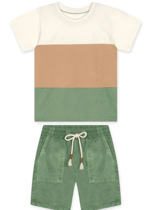 Conjunto Curto Infantil Masculino Marisol (Verde) - MARISOL