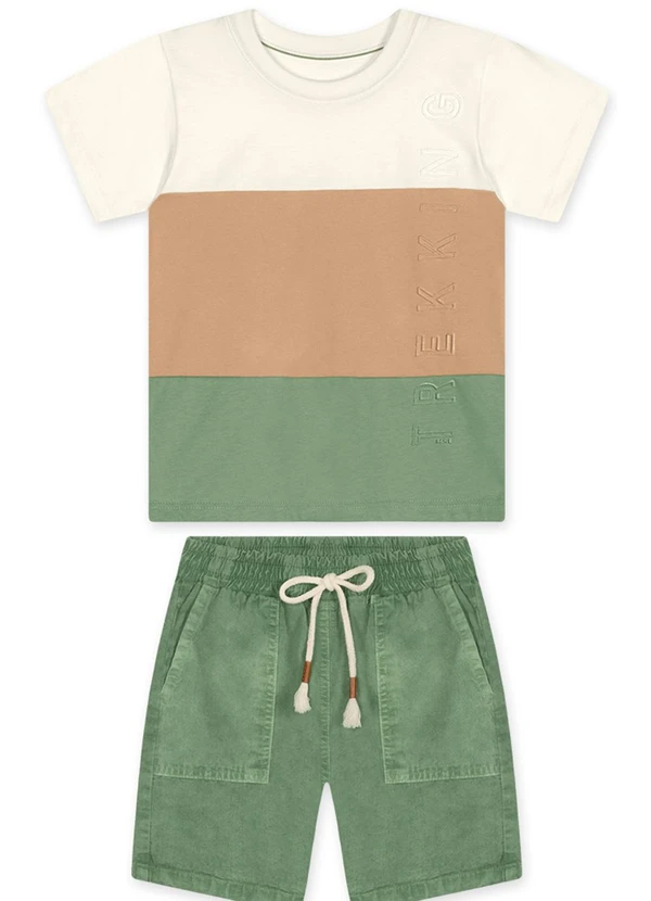Marisol - Conjunto Curto Infantil Masculino Marisol Verde