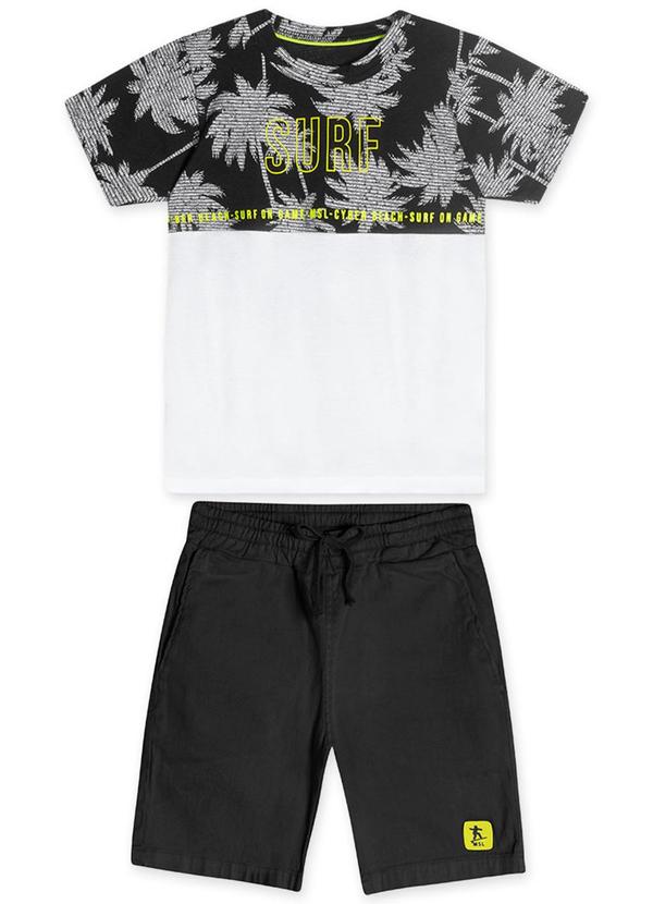 Marisol - Conjunto Curto Infantil Masculino Preto