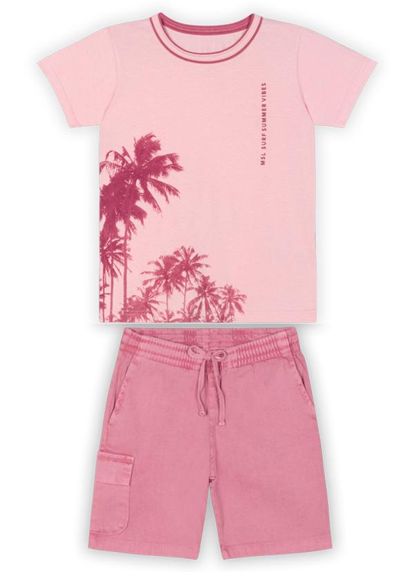 Marisol - Conjunto Curto Infantil Menino Rosa