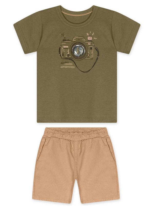 Marisol - Conjunto Curto Infantil Masculino Verde