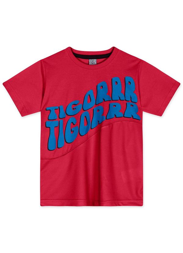 Tigor T Tigre - Conjunto Curto Infantil Menino Vermelho 2