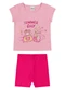 Elian - Conjunto Curto Infantil Menina Estampado Rosa - variação: Rosa