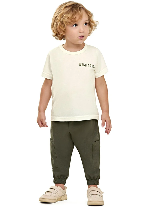 Elian - Conjunto Curto Infantil Menino Deserto Bege 1