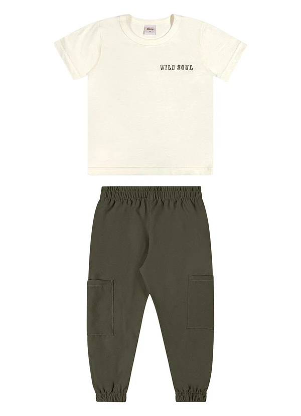 Elian - Conjunto Curto Infantil Menino Deserto Bege 2