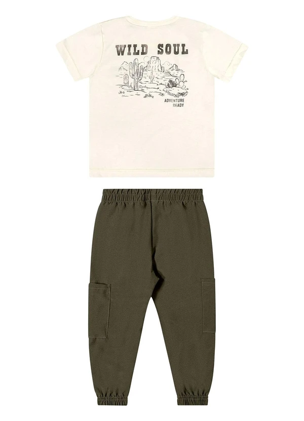 Elian - Conjunto Curto Infantil Menino Deserto Bege 3