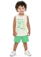 Elian - Conjunto Curto Infantil Menino Estampa Bege - variação: Branco