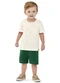 Elian - Conjunto Curto Infantil Menino Sol Vermelho - variação: Bege