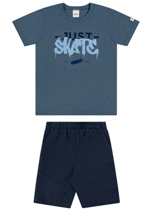 Elian - Conjunto Curto Infantil Menino Urban Azul - ELIAN