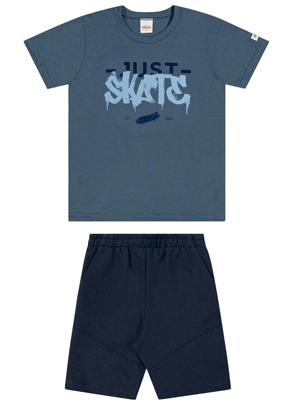 Elian - Conjunto Curto Infantil Menino Urban Azul 1