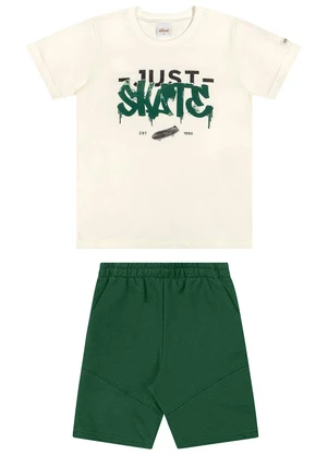 Elian - Conjunto Curto Infantil Menino Urban Bege - ELIAN