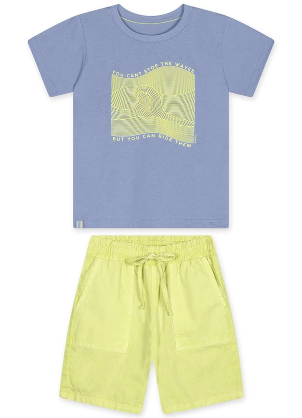 Marisol - Conjunto Curto Infantil Verde 2