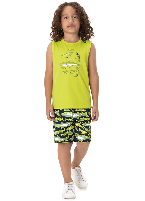 Marisol - Conjunto Curto Infantil Verde