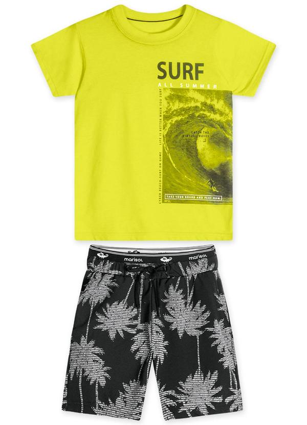 Marisol - Conjunto Curto Masculino Amarelo