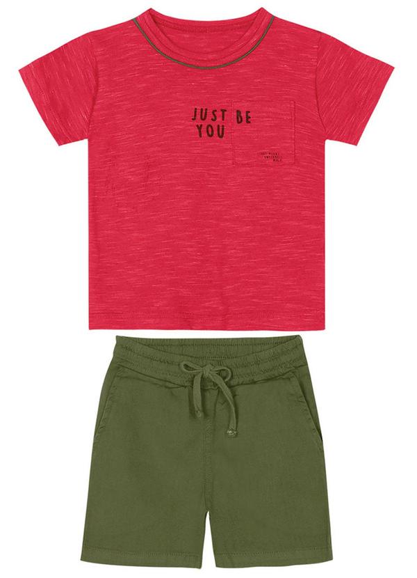 Marisol - Conjunto Curto Menino Vermelho