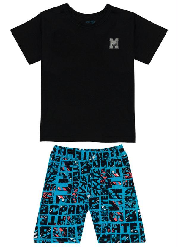 Marisol Play - Conjunto Curto Moletom Infantil MeninoPreto