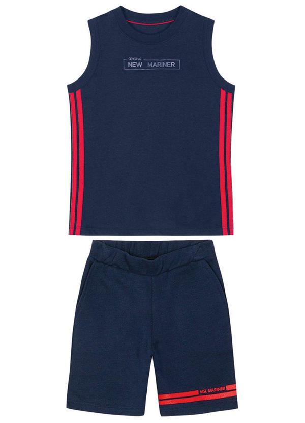 Marisol - Conjunto Curto Moletom Masculino Azul 2