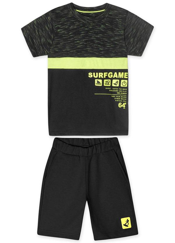 Marisol - Conjunto Curto Moletom Masculino Preto 1