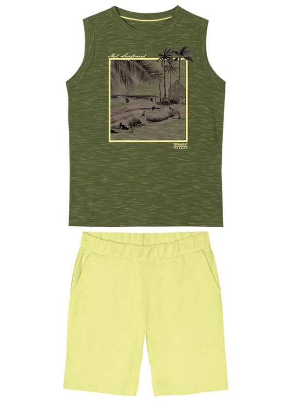 Marisol - Conjunto Curto Moletom Menino Verde