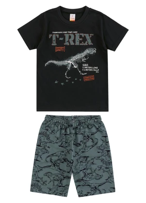 Conjunto Curto T-Rex Menino Marisol (Preto) - MARISOL