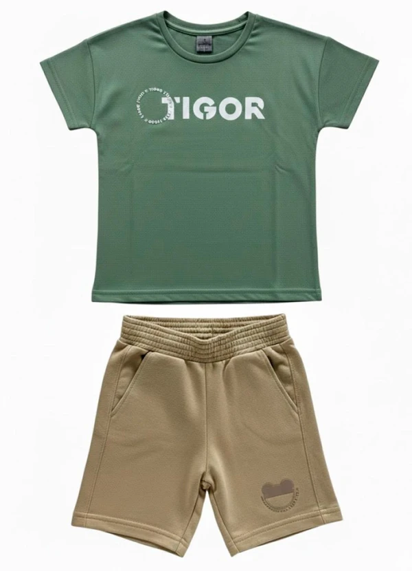 Tigor T Tigre - Conjunto Curto Verde