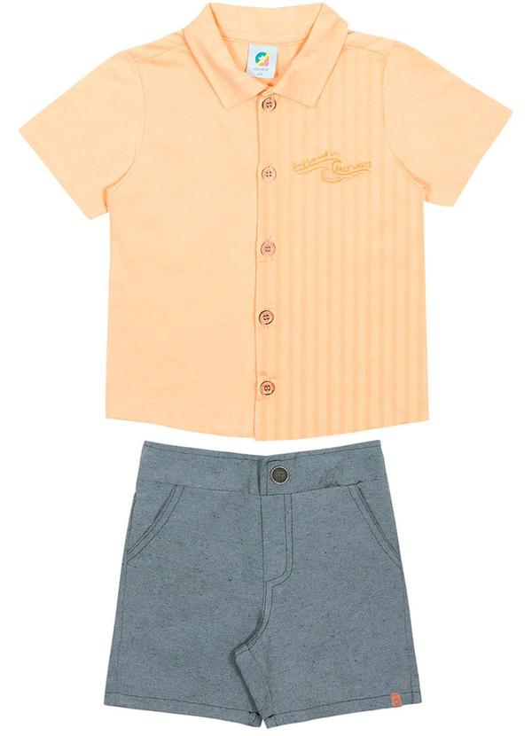 Alenice - Conjunto Daily Waves Meninos Laranja 1