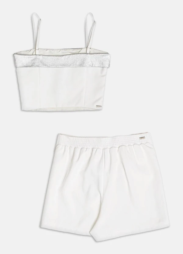 Authoria - Conjunto de Alfaiataria com Brilho  Off White 2