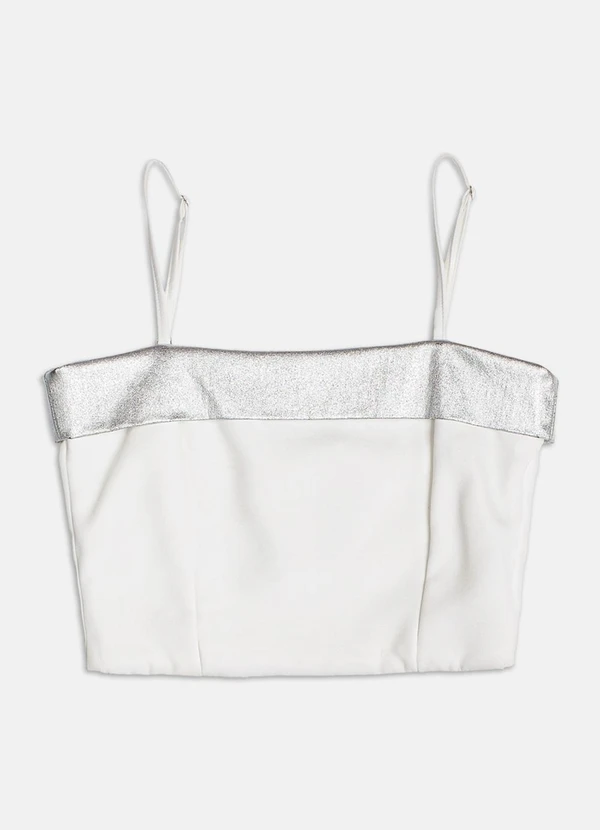 Authoria - Conjunto de Alfaiataria com Brilho  Off White 3