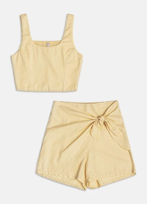 Authoria - Conjunto de Alfaiataria com Laço  Amarelo - AUTHORIA