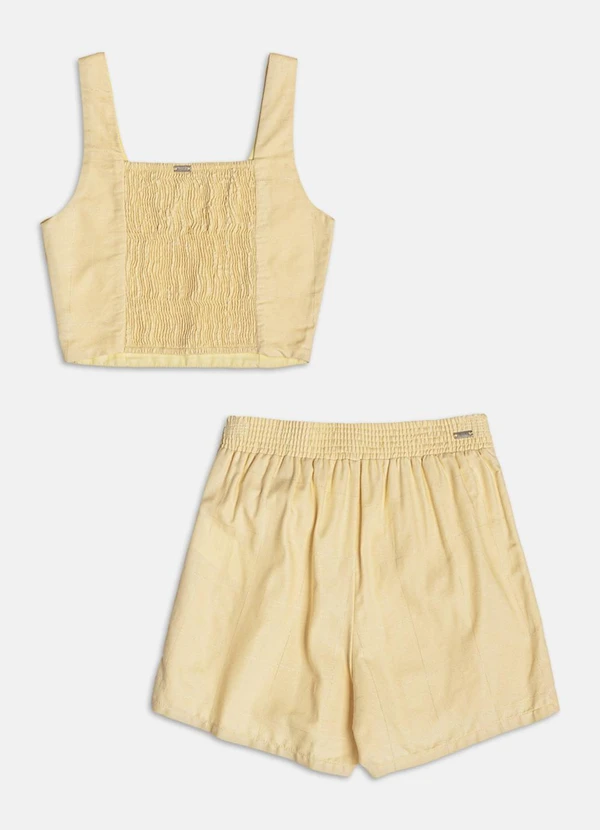 Authoria - Conjunto de Alfaiataria com Laço  Amarelo 2