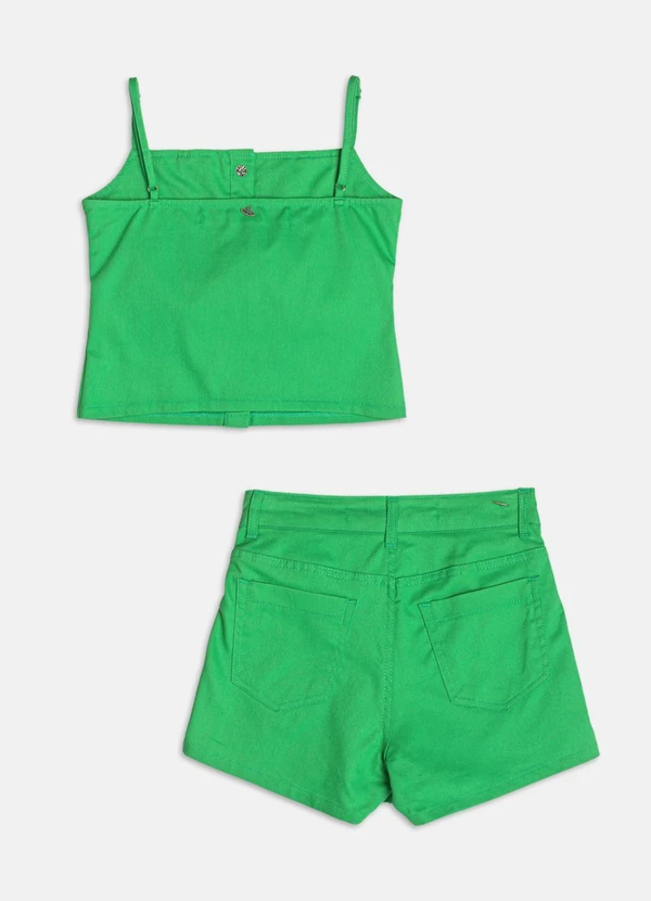 Authoria - Conjunto de Alfaiataria Plissado  Verde 2