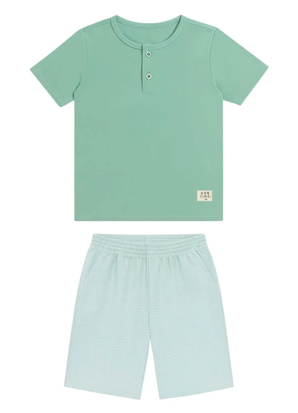 Ioluig - Conjunto de Camiseta e Bermuda Azul
