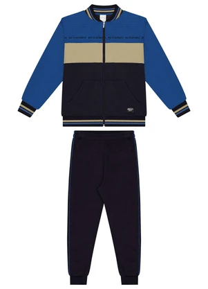 Alakazoo - Conjunto de Moletom com Jaqueta e Calça Azul - ALAKAZOO