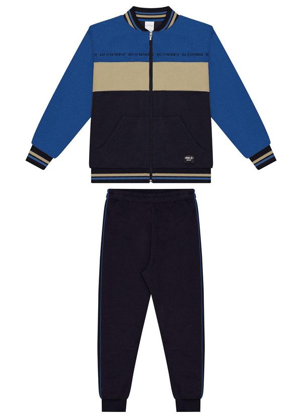 Alakazoo - Conjunto de Moletom com Jaqueta e Calça Azul