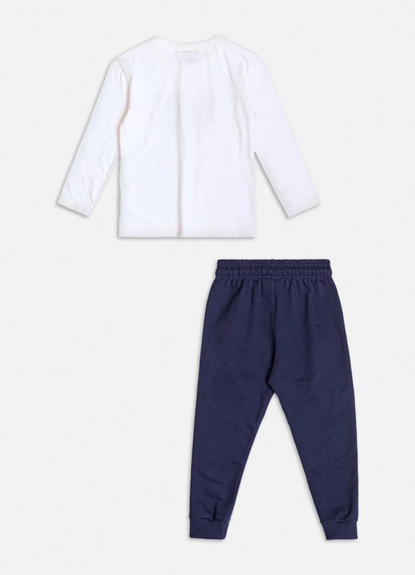 Youccie - Conjunto de Moletom Estampa de Caminhão Branco 2