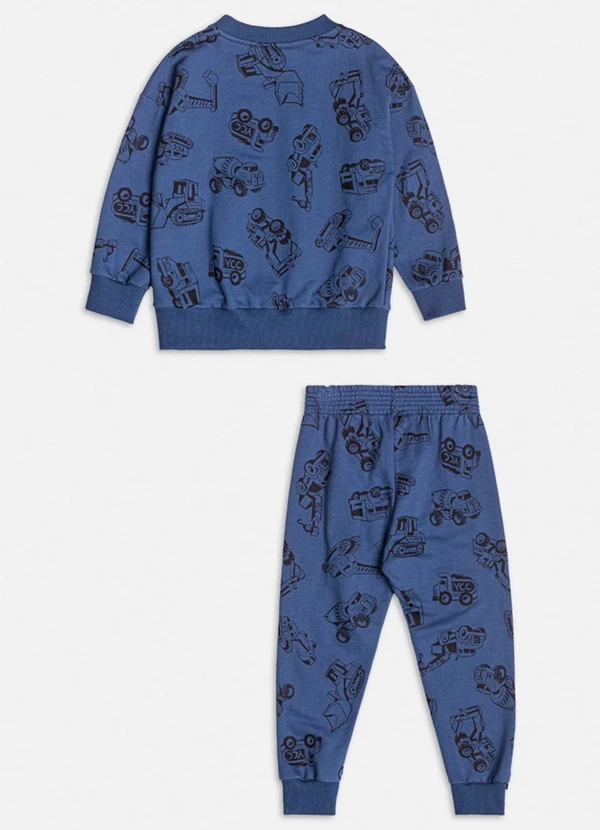 Youccie - Conjunto de Moletom Estampa de Caminhões Marinho 8