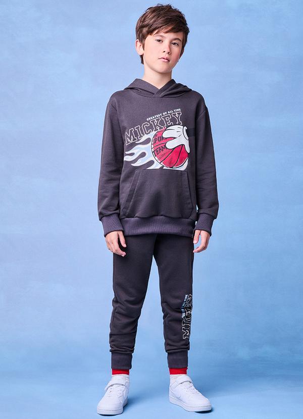 Youccie - Conjunto de Moletom Grafite do Mickey Cinza 3