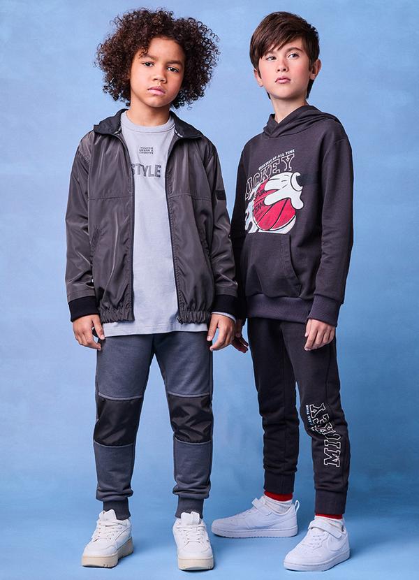 Youccie - Conjunto de Moletom Grafite do Mickey Cinza 5