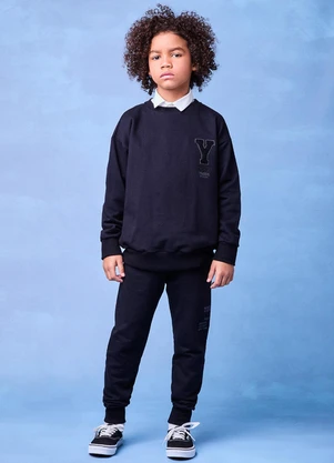 Youccie - Conjunto de Moletom Preto Preto - YOUCCIE