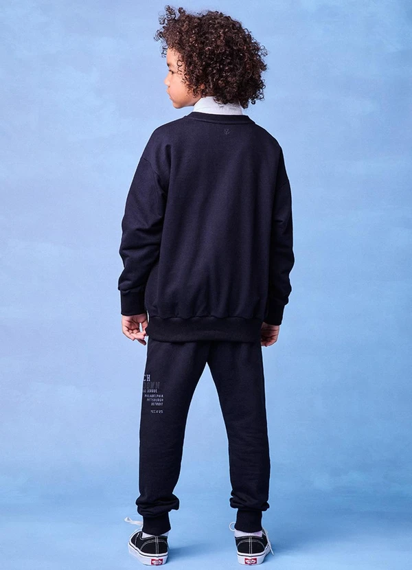 Youccie - Conjunto de Moletom Preto Preto 2