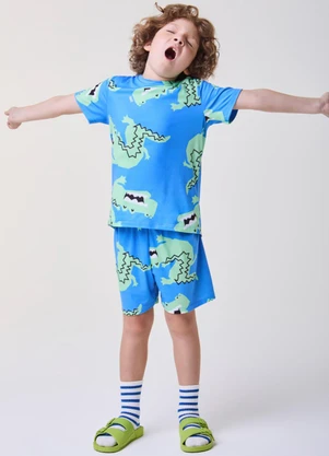 Bimbi - Conjunto de Pijama dos Dinos Azul - BIMBI