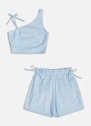 Authoria - Conjunto de Tecido com Amarração  Azul - AUTHORIA