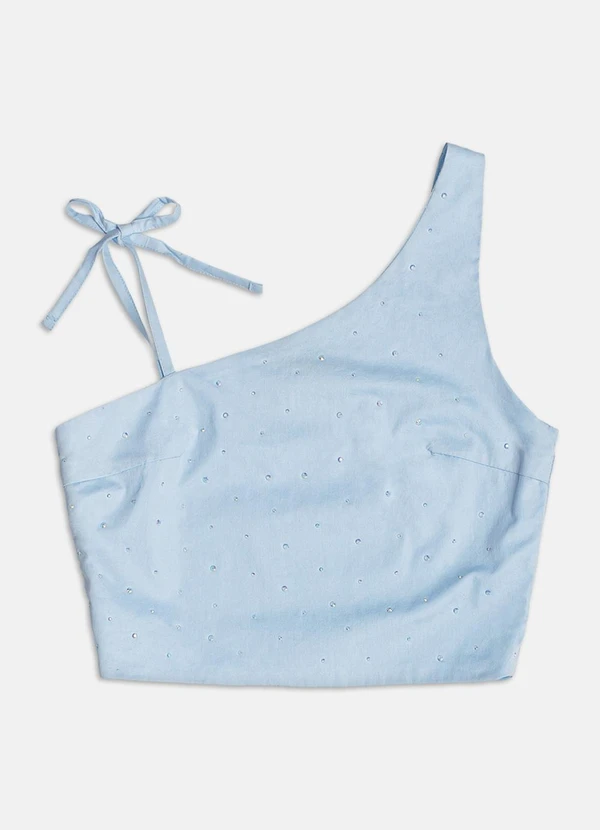 Authoria - Conjunto de Tecido com Amarração Azul 3