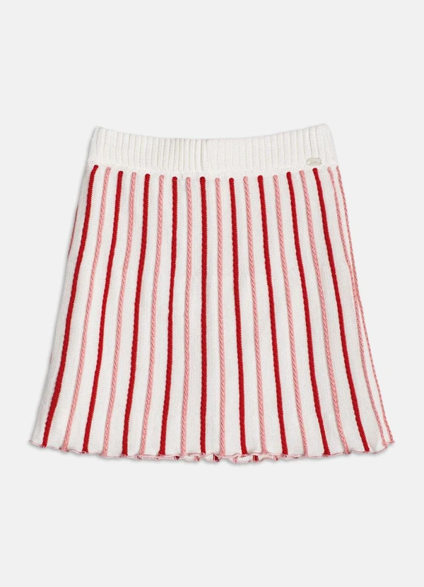 Authoria - Conjunto de Tricot Listrado  Vermelho 4