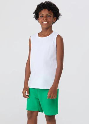 Vida Costeira - Conjunto de Verão Regata e Shorts Skate Branco - VIDA COSTEIRA