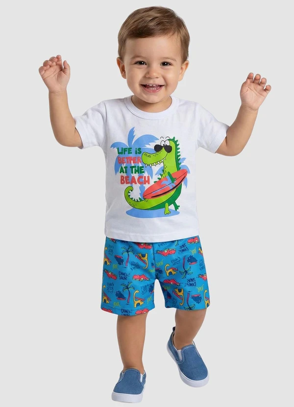 Turminha - Conjunto Dino Beach Branco