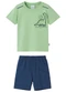 Malwee Kids - Conjunto Dino Bordado Bege - variação: Verde Água
