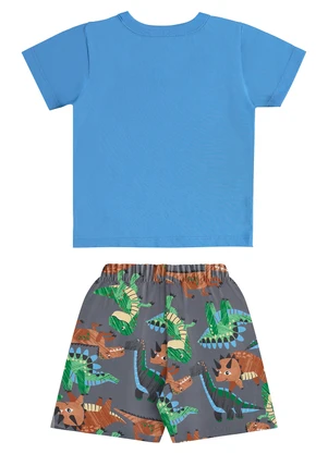 Bee Loop - Conjunto Dino Camiseta Bermuda Azul - BEE LOOP
