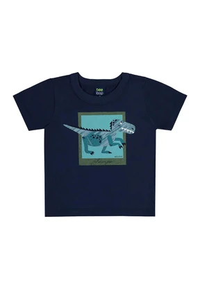 Bee Loop - Conjunto Dino Camiseta Bermuda Azul - BEE LOOP