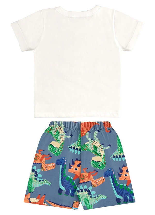 Bee Loop - Conjunto Dino Camiseta Bermuda Bege 5